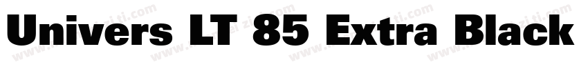 Univers LT 85 Extra Black Oblique字体转换